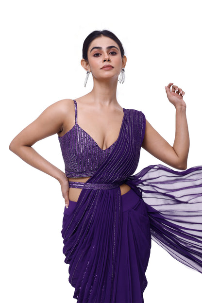 Fish Cut Drape Saree