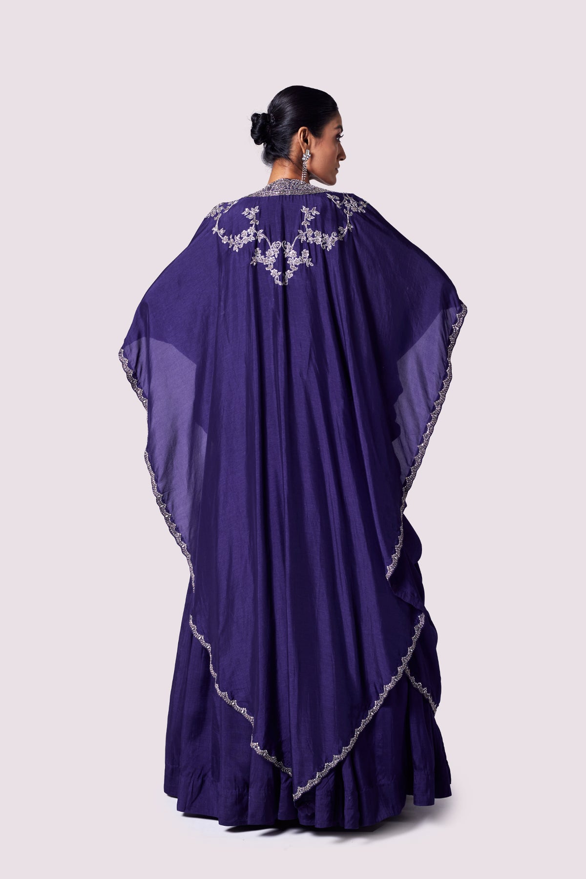 Silk Kaftan Lehenga Set