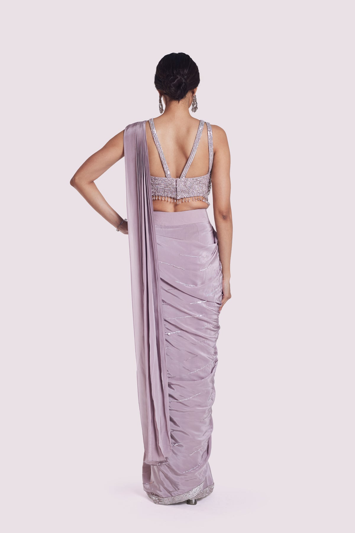 Dusty Onion Drape Saree