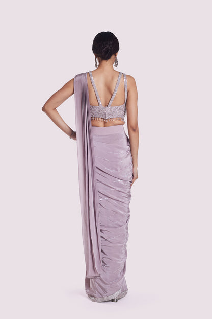 Dusty Onion Drape Saree