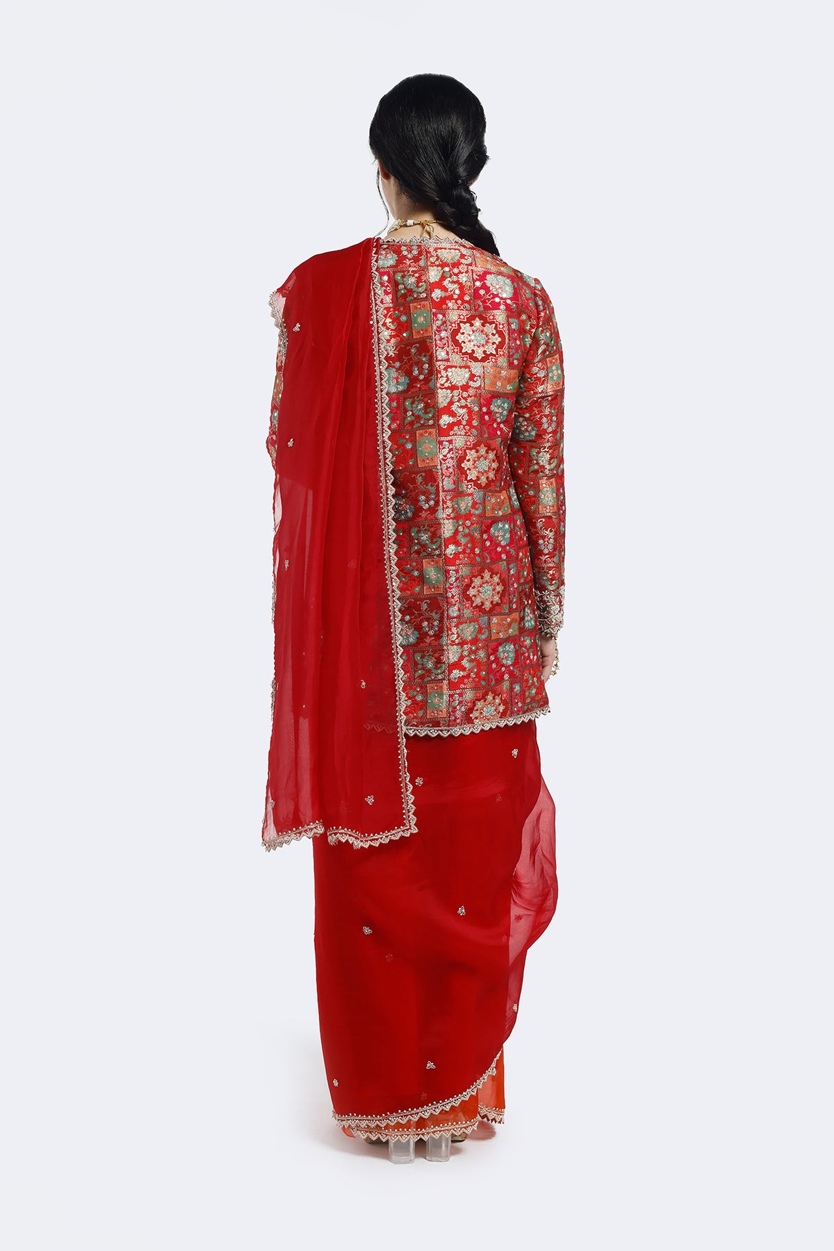Kasab Embroidered Saree With Jacket