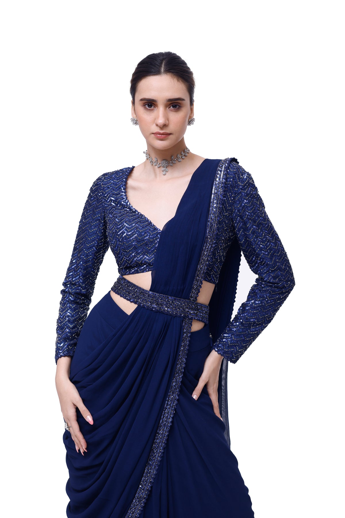 Embellished Drape Saree
