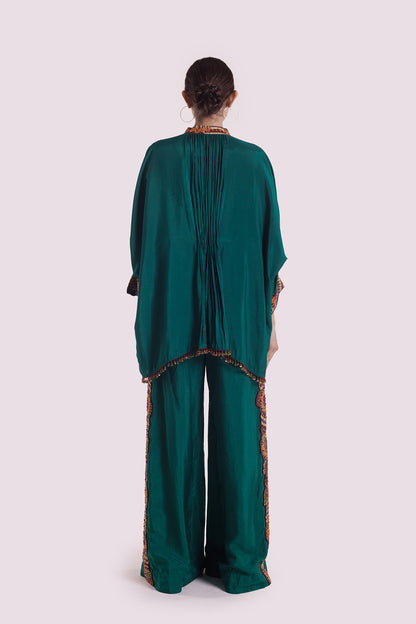 Panel Embroidered Silk Co-Ord Set