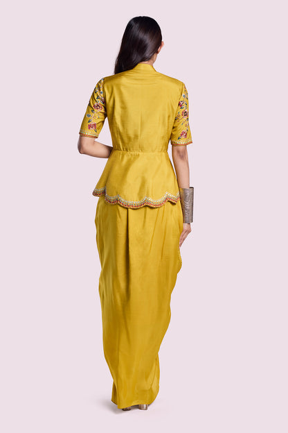 Waterfall Pleated Silk Co-Ord