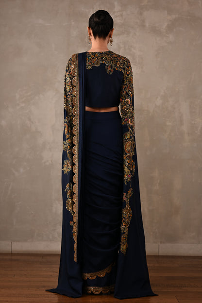 Regal Draped Saree Set