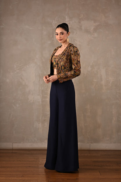 Embellished Cropped Jacket Co-ord Set