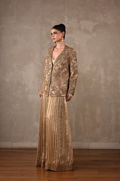 Zardosi Jacket & Pleated Pants Ensemble