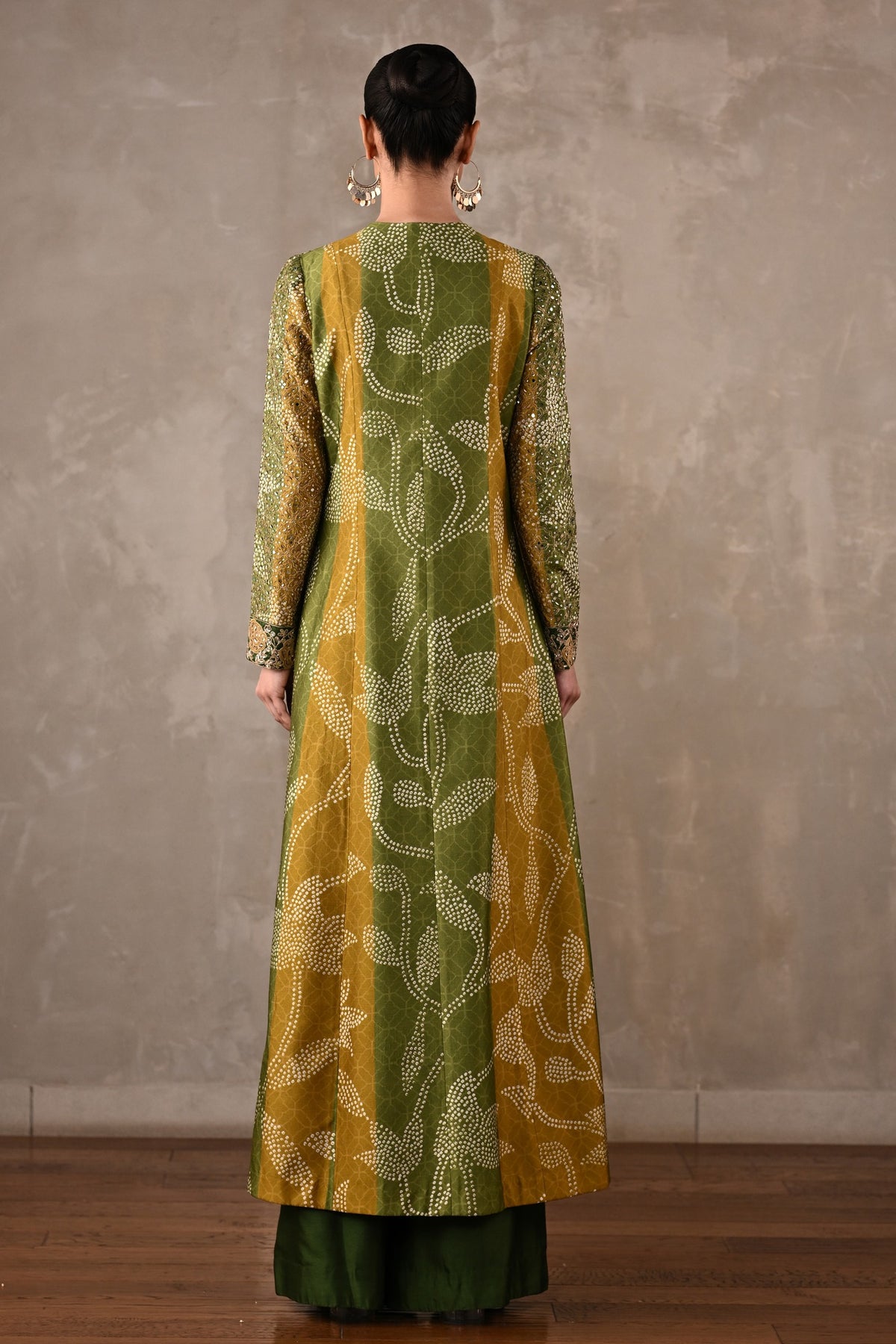 Embroidered Silk Panelled Co-ord Set