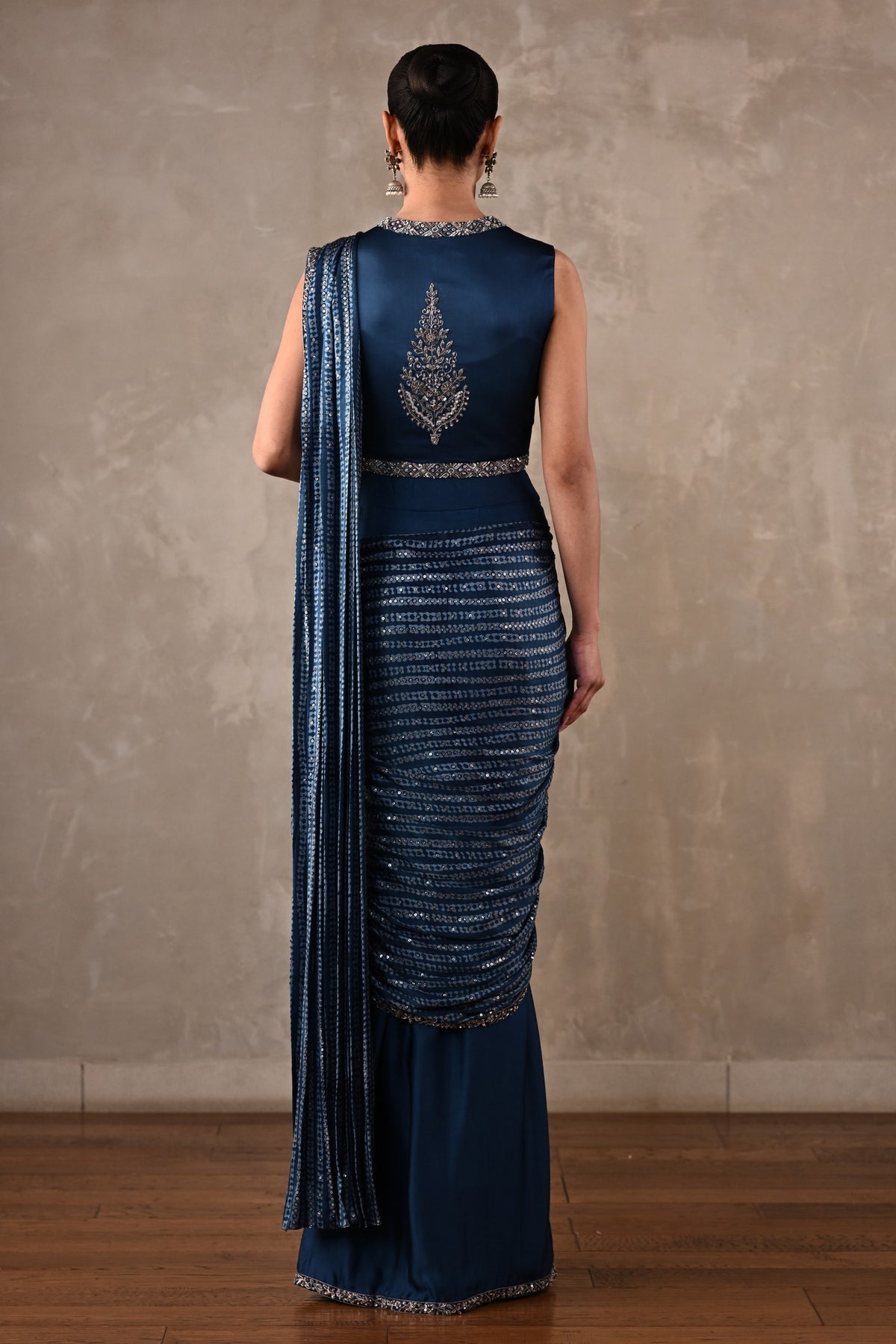 Printed Draped Saree Co-Ord Set