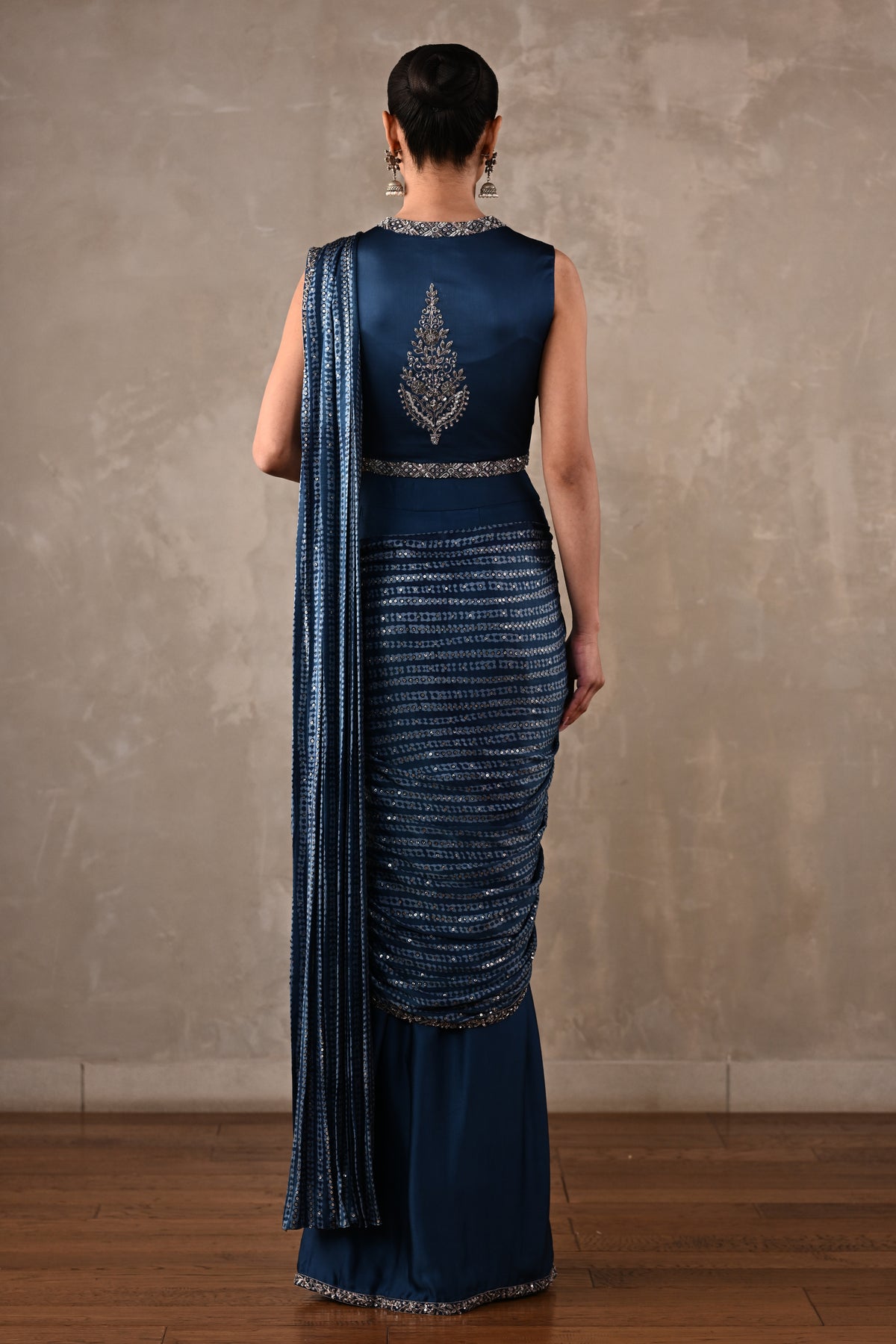 Printed Draped Saree Co-Ord Set