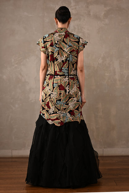Floral Threadwork Lehenga Set