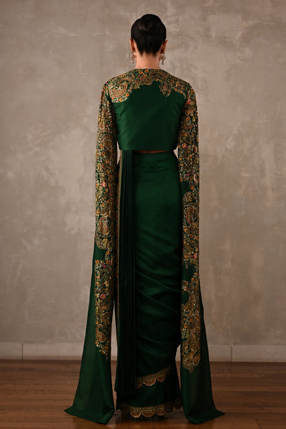 Regal Draped Saree Set