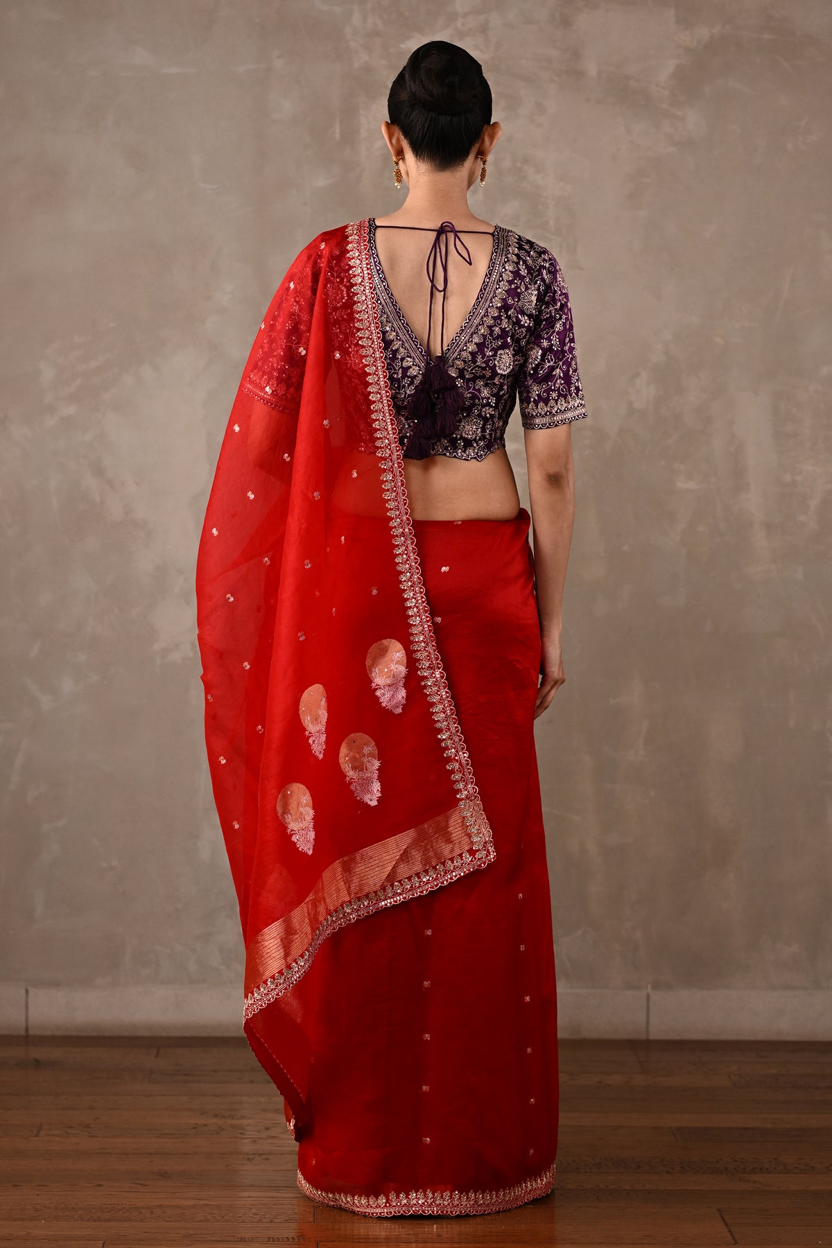 Silk Saree with Embroidered Blouse
