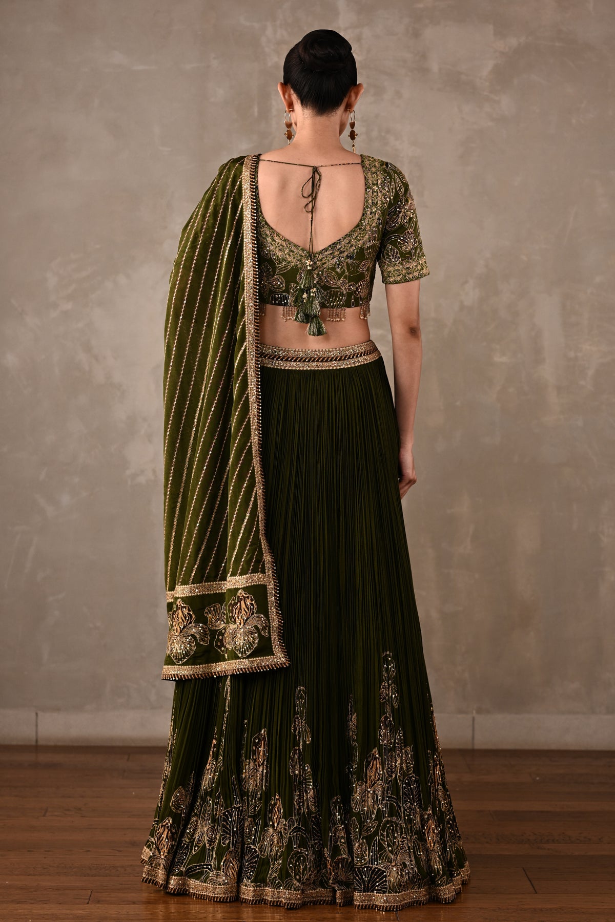 Botanical Drape Embellished Lehenga Set