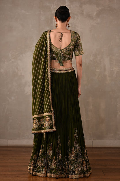 Botanical Drape Embellished Lehenga Set