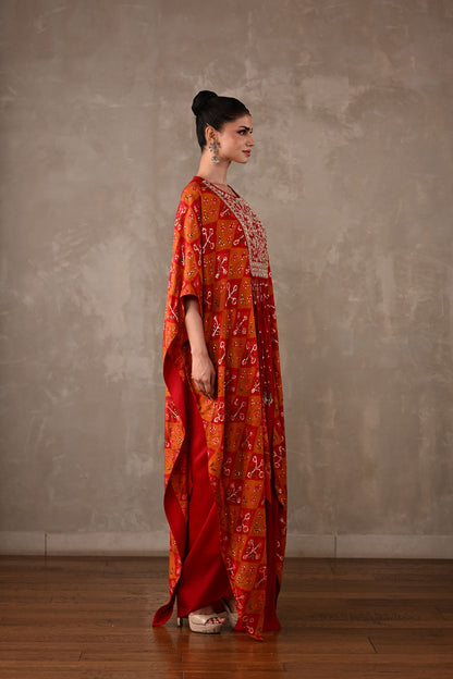 Pochampally Cape-Top & Drape Skirt Set