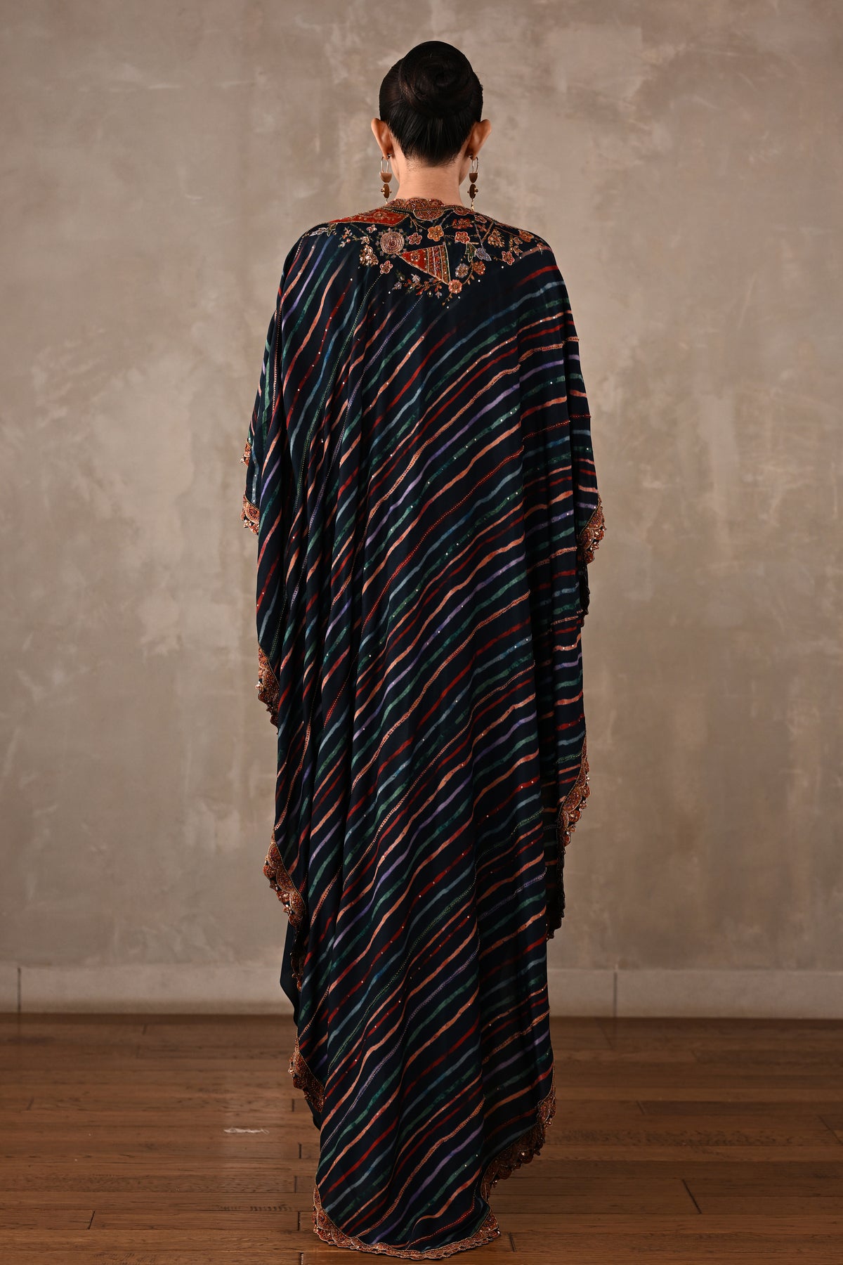 Printed Zardosi Cape Skirt Set