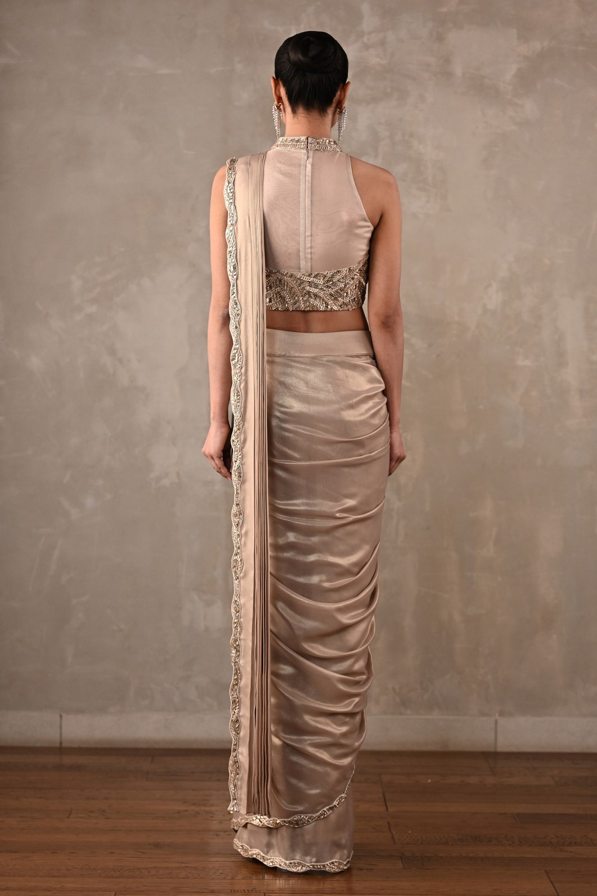 Moonlit Drape Saree Set