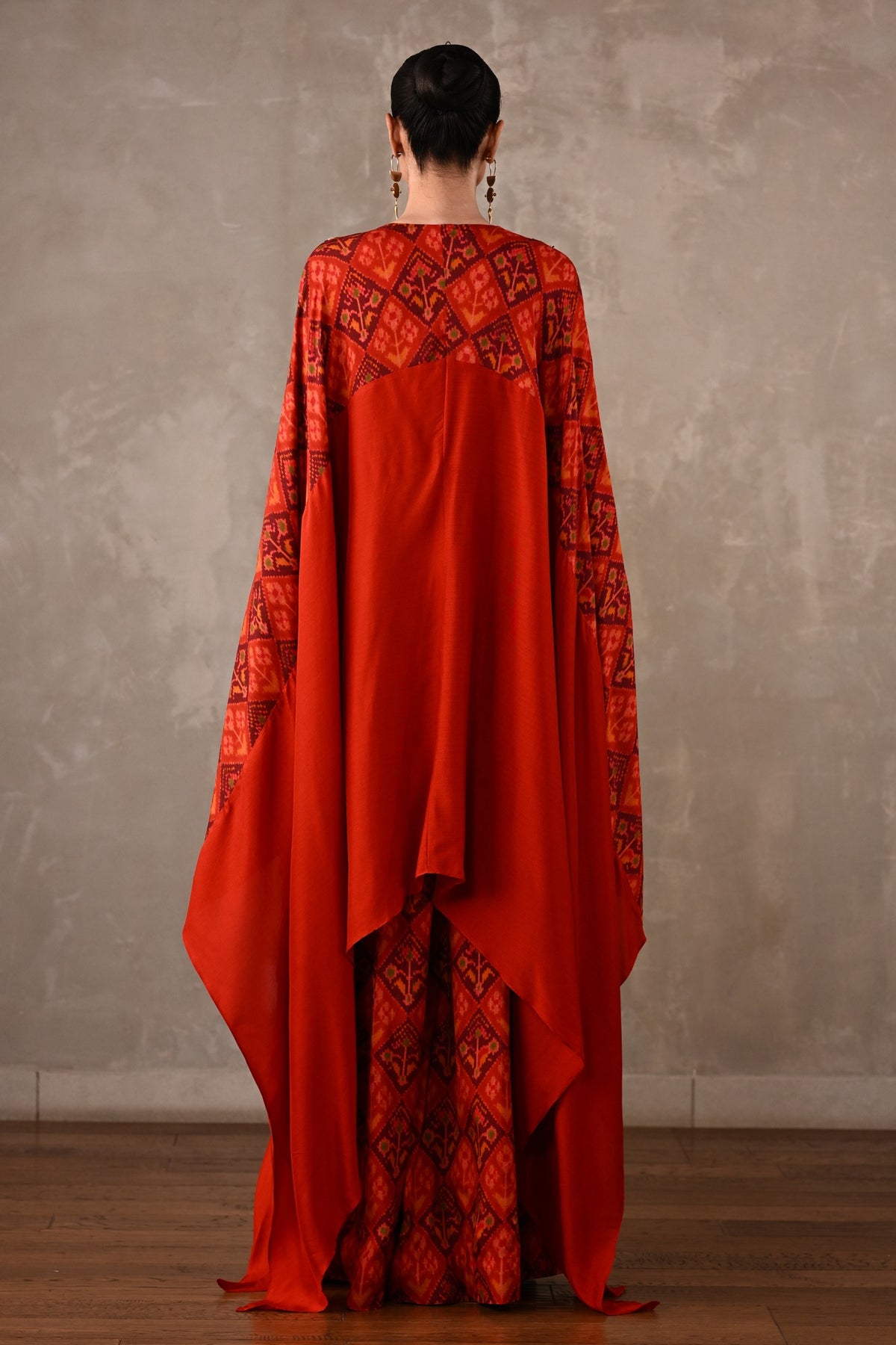 Drape Cape-Style Silk Co-Ord Set