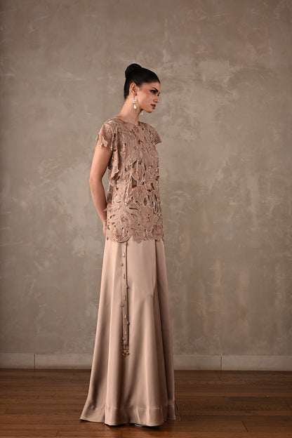 Floral Appliqué Cutwork Co-ord Set