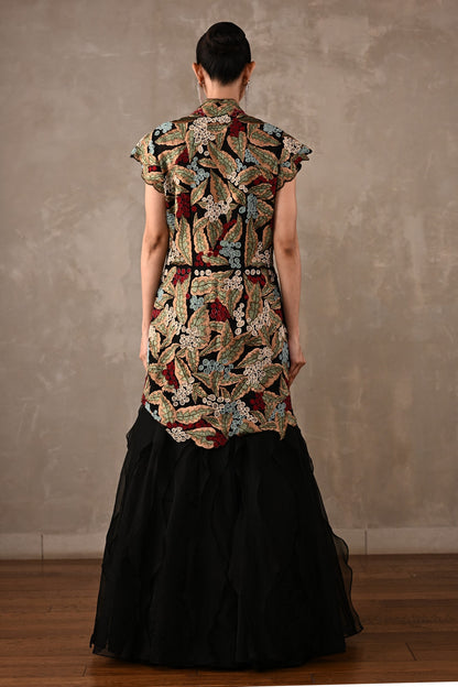 Floral Threadwork Lehenga Set