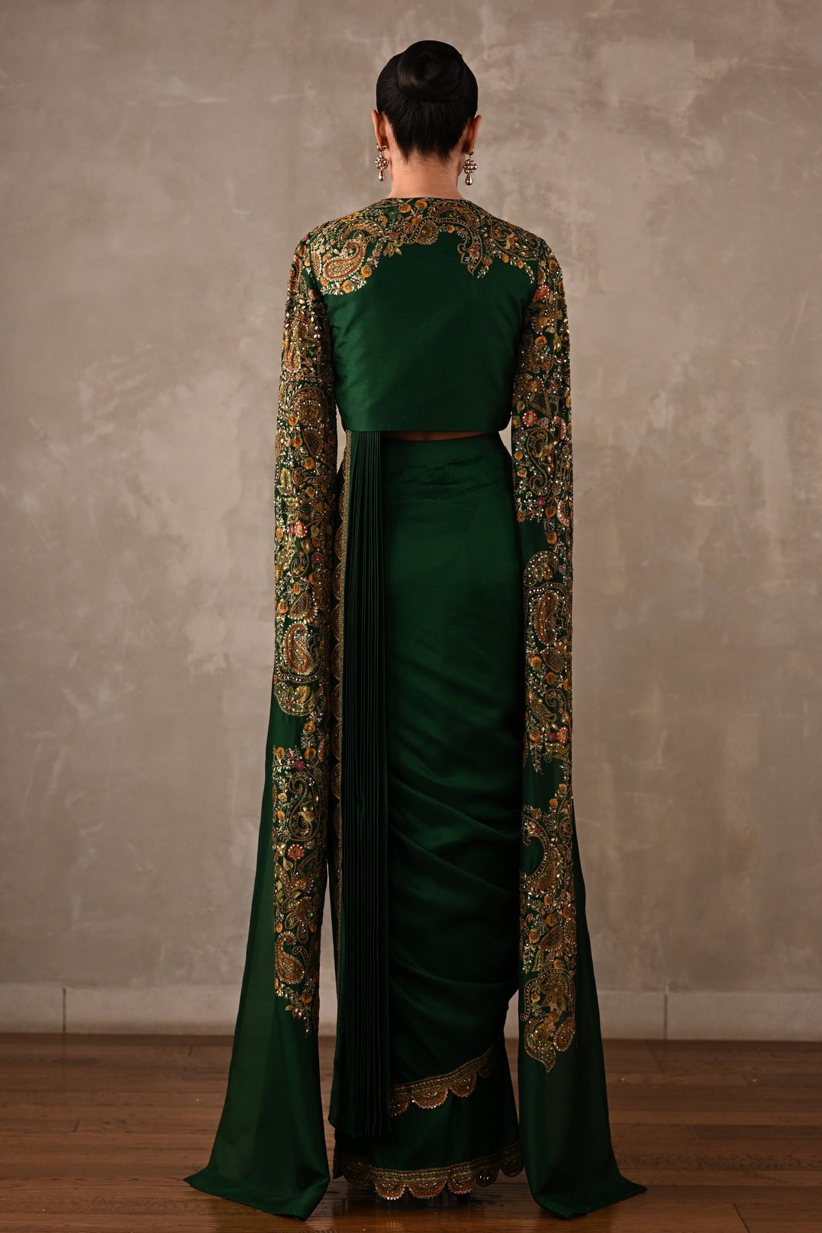 Regal Draped Saree Set