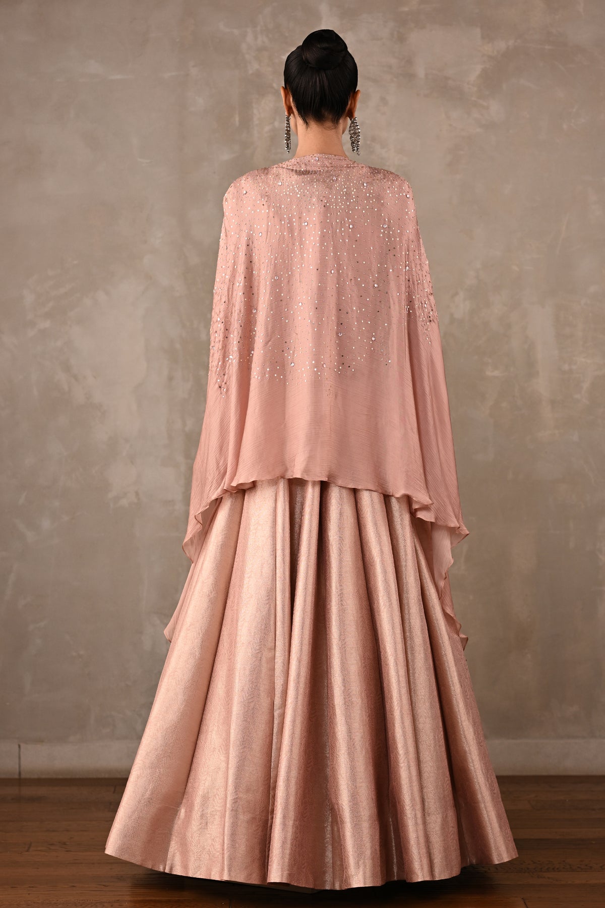 Thread Embroidered Silk Lehenga Set