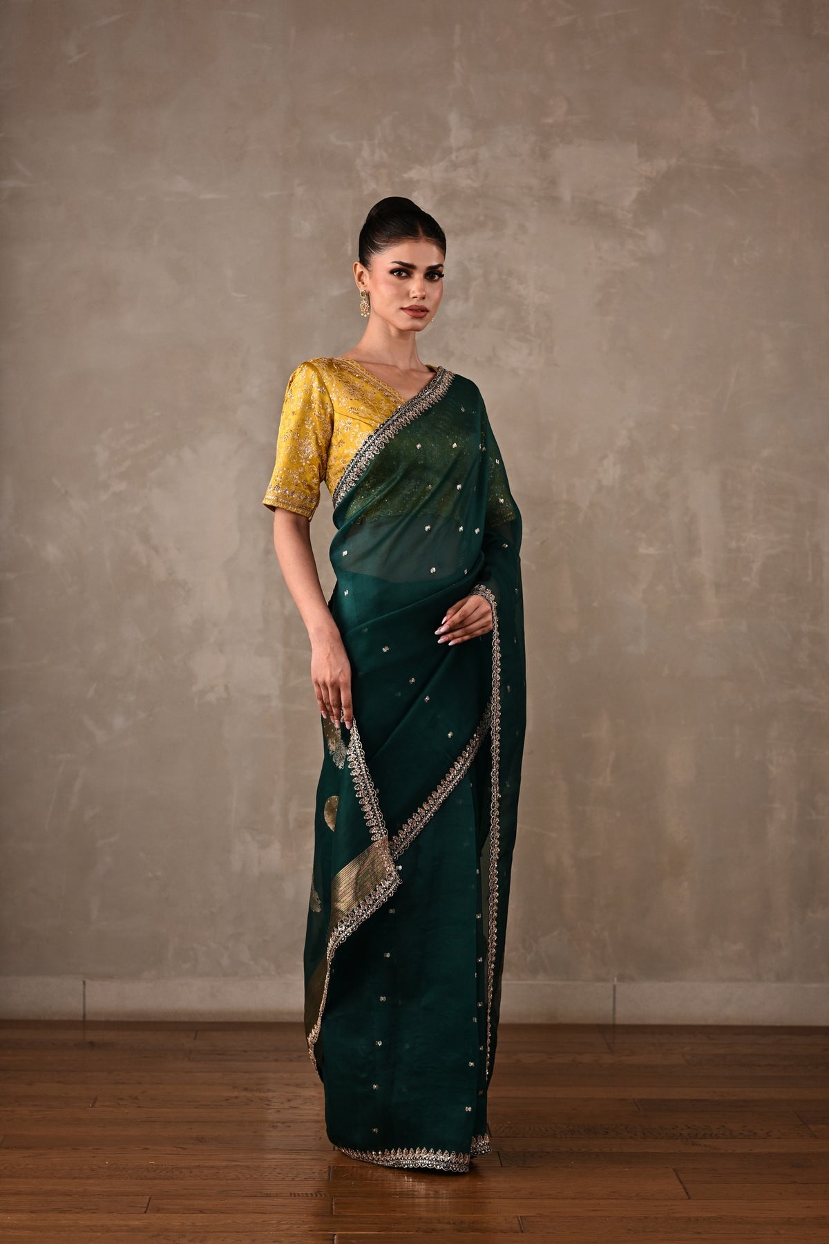 Silk Saree with Embroidered Blouse