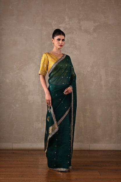 Silk Saree with Embroidered Blouse