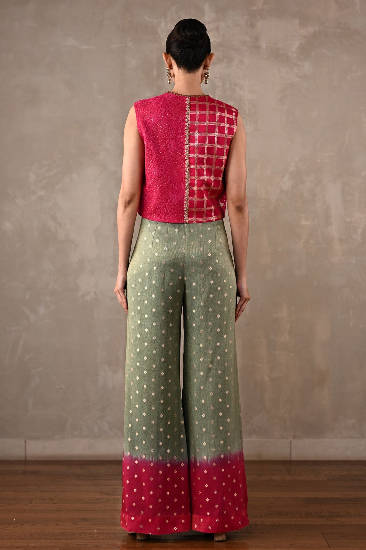 Embellished Tissue Silk Co-Ord Set