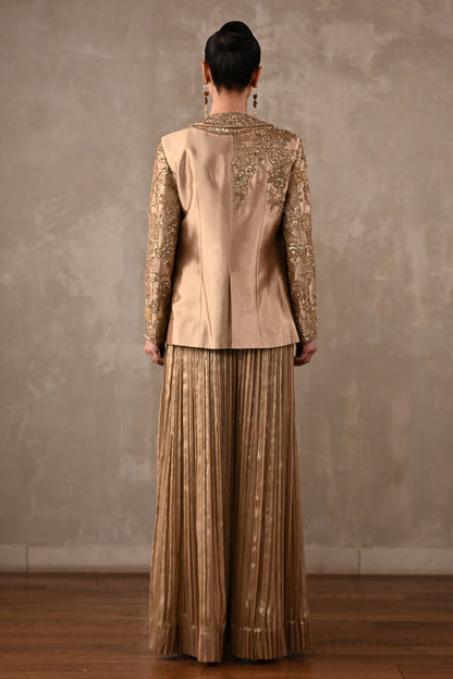 Zardosi Jacket & Pleated Pants Ensemble