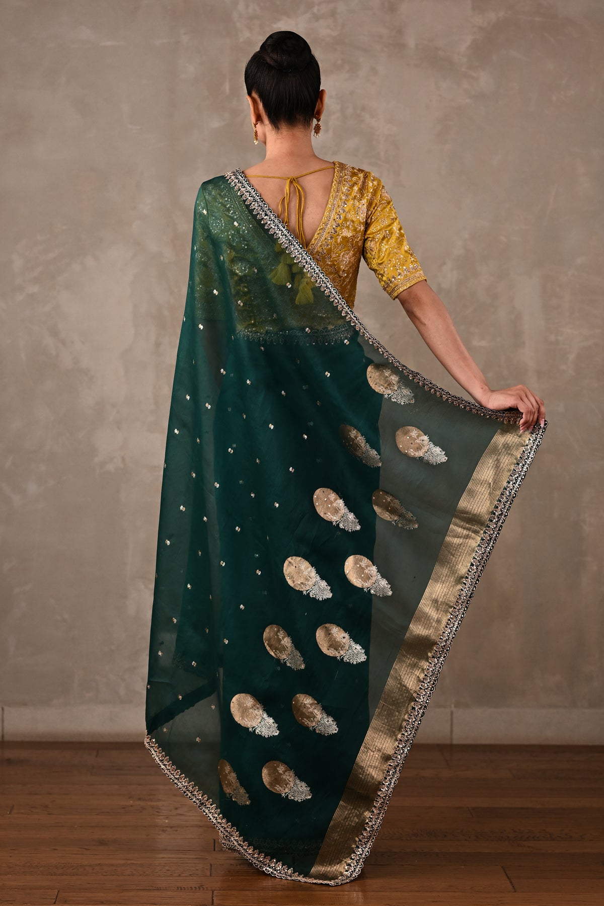 Silk Saree with Embroidered Blouse