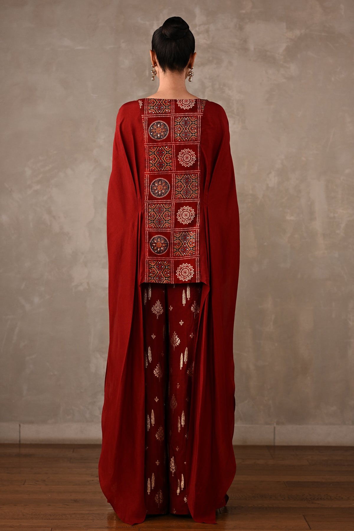 Embroidered Top & Banarasi Pants Ensemble