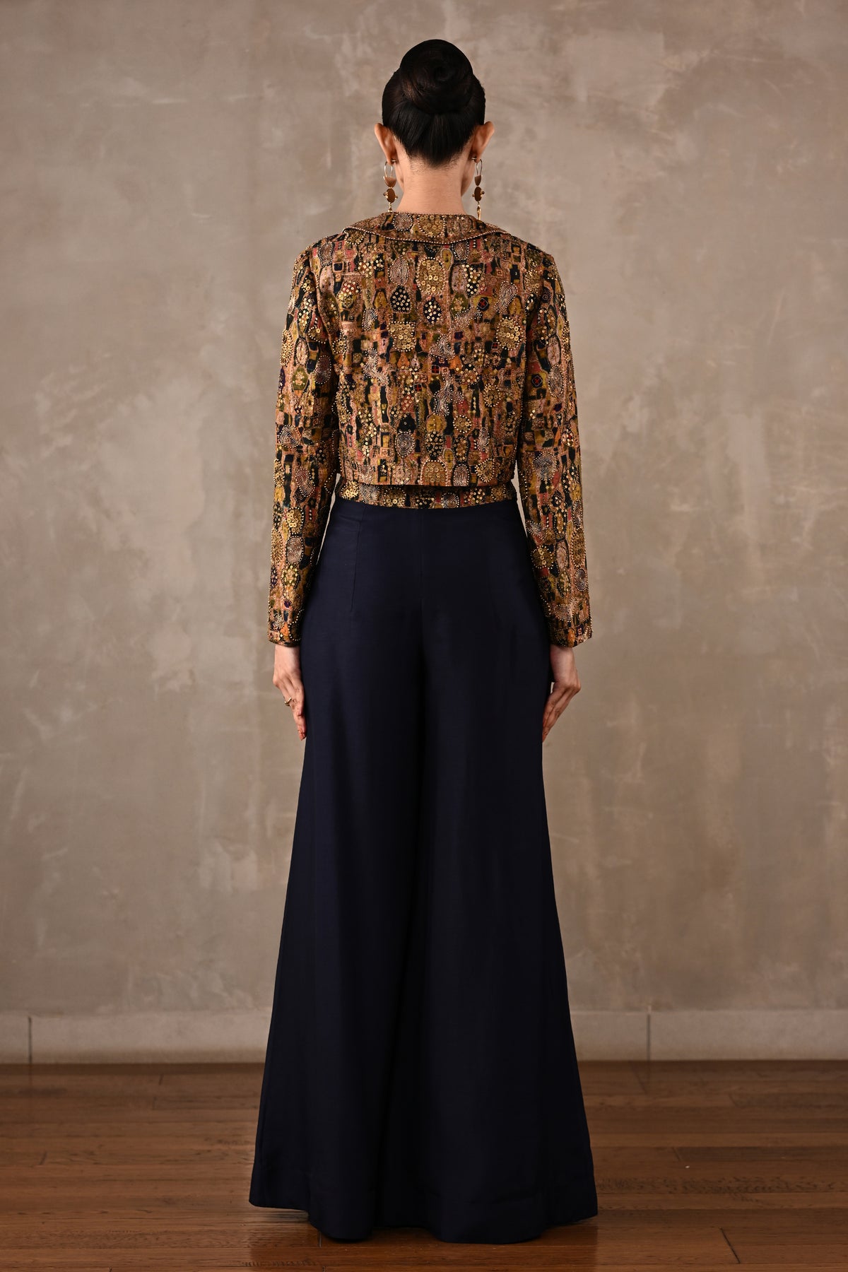 Embellished Cropped Jacket Co-ord Set