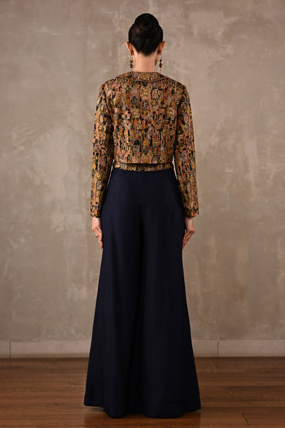 Embellished Cropped Jacket Co-ord Set