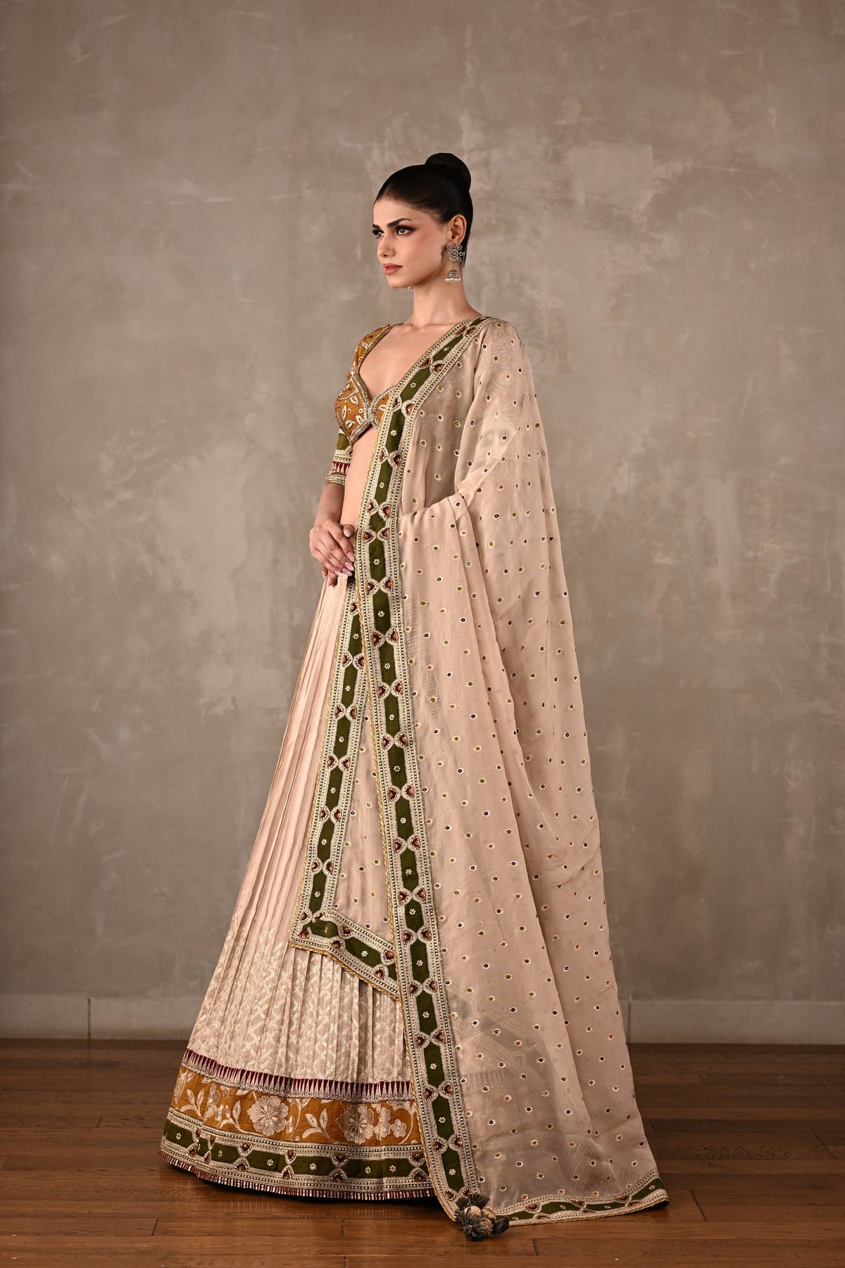 Embroidered Silk Lehenga Set