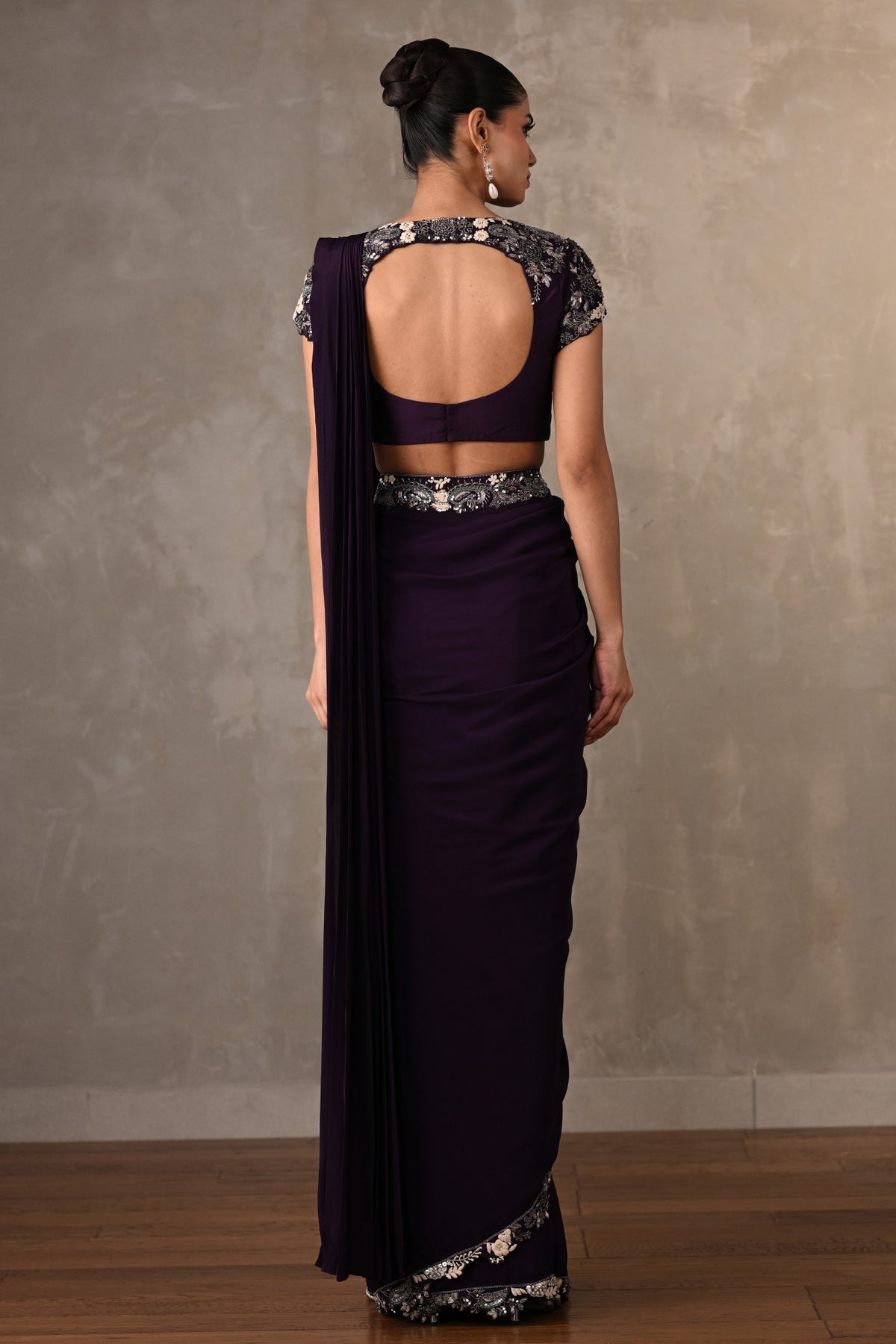Blossom Rouge Drape Saree