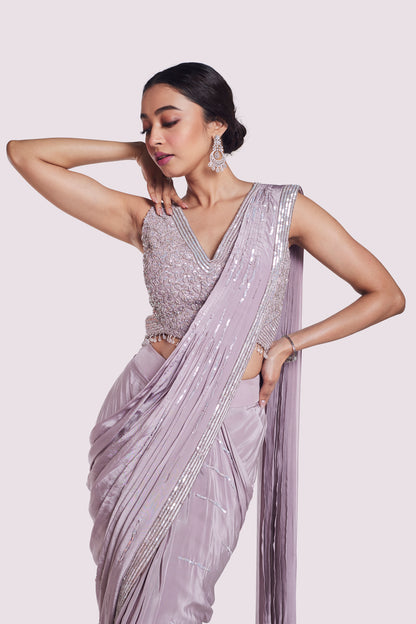 Dusty Onion Drape Saree
