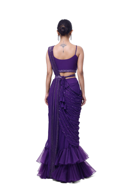 Fish Cut Drape Saree