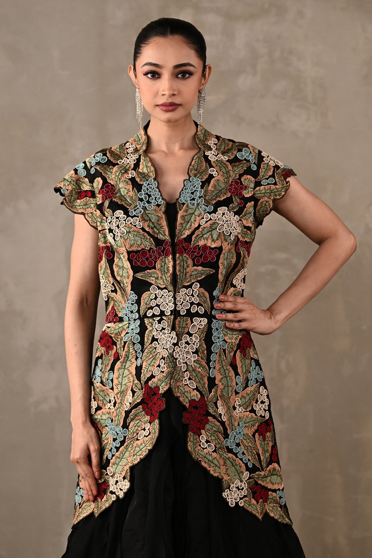 Floral Threadwork Lehenga Set