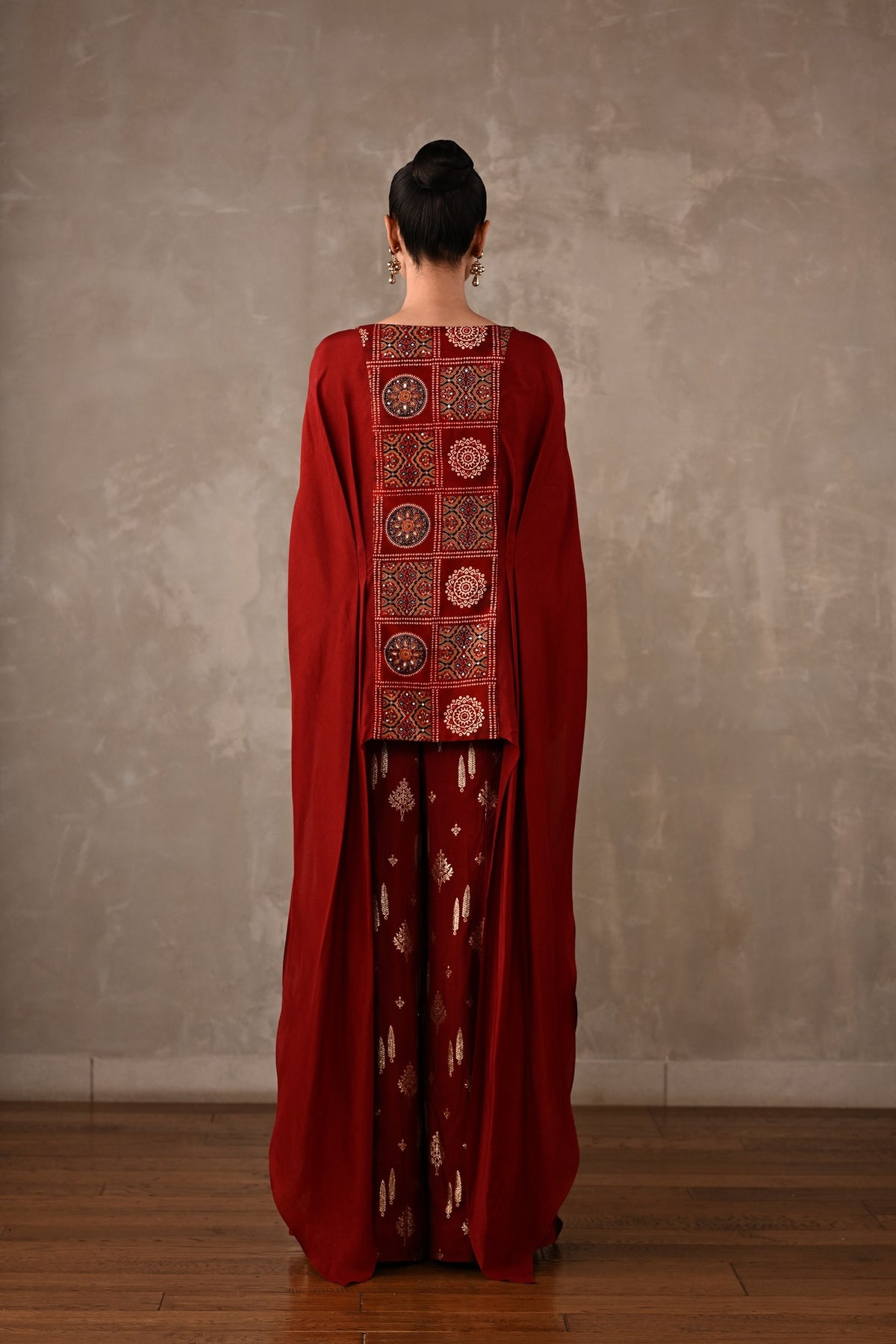 Embroidered Top & Banarasi Pants Ensemble