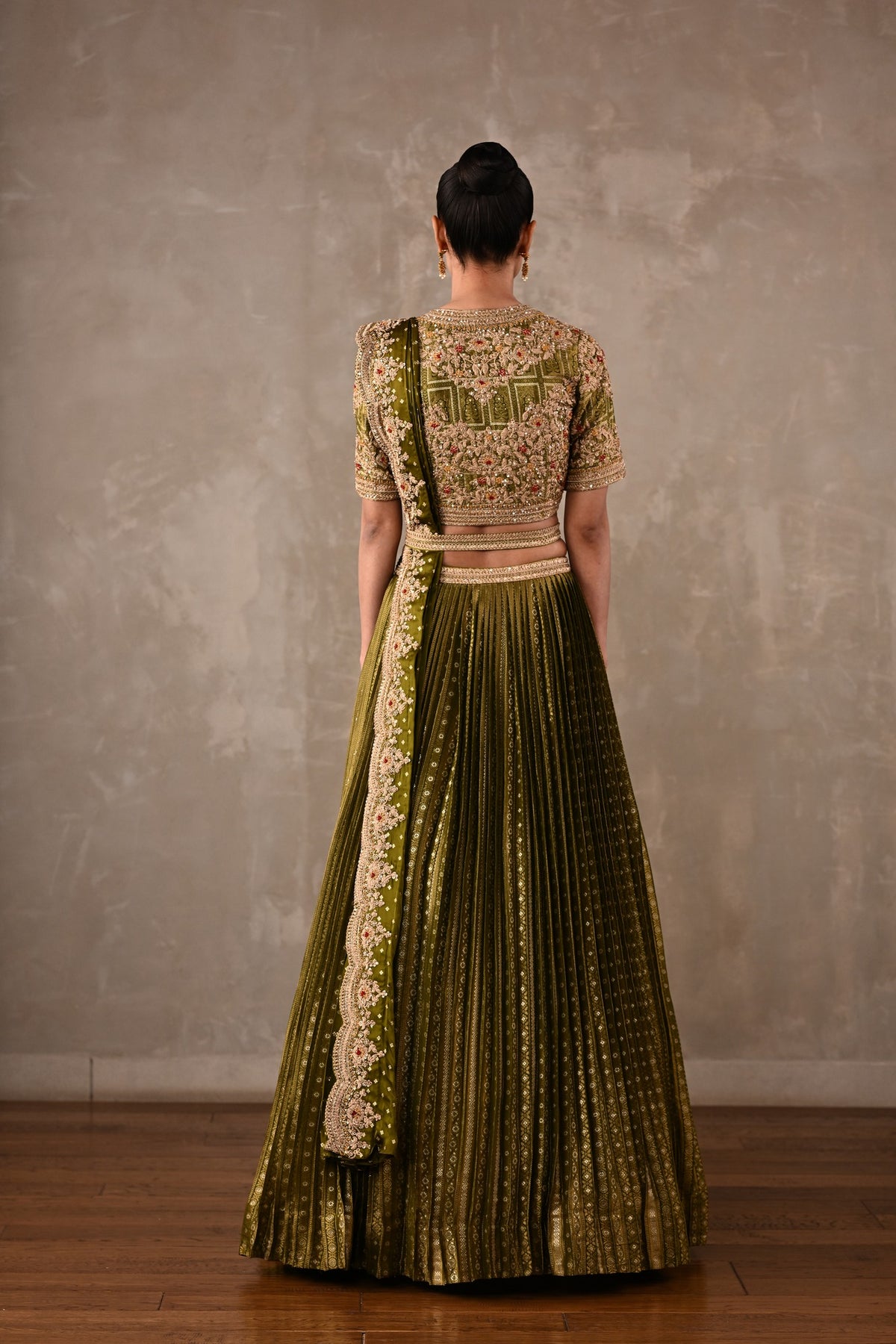 Regalia Pleated Brocade Lehenga Set