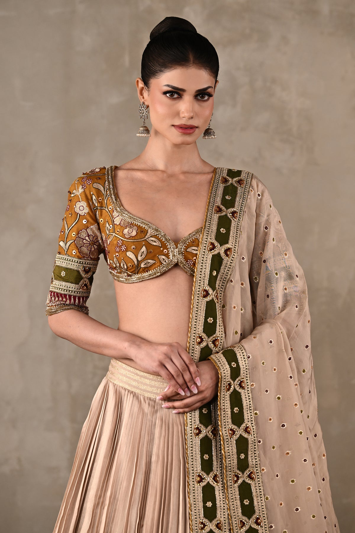 Embroidered Silk Lehenga Set