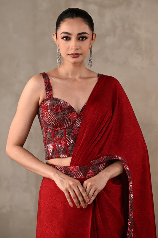 Corset Drape Saree Set