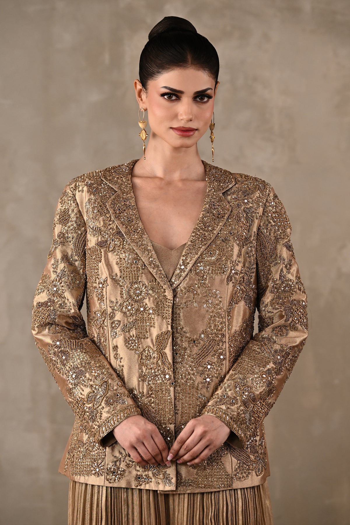 Zardosi Jacket & Pleated Pants Ensemble