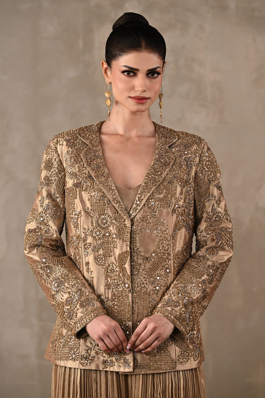Zardosi Jacket & Pleated Pants Ensemble
