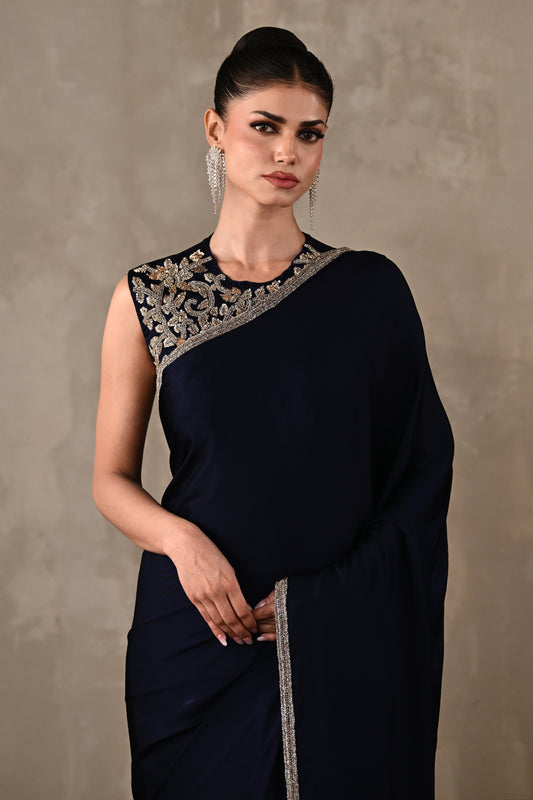 Embroidered Georgette Saree Set