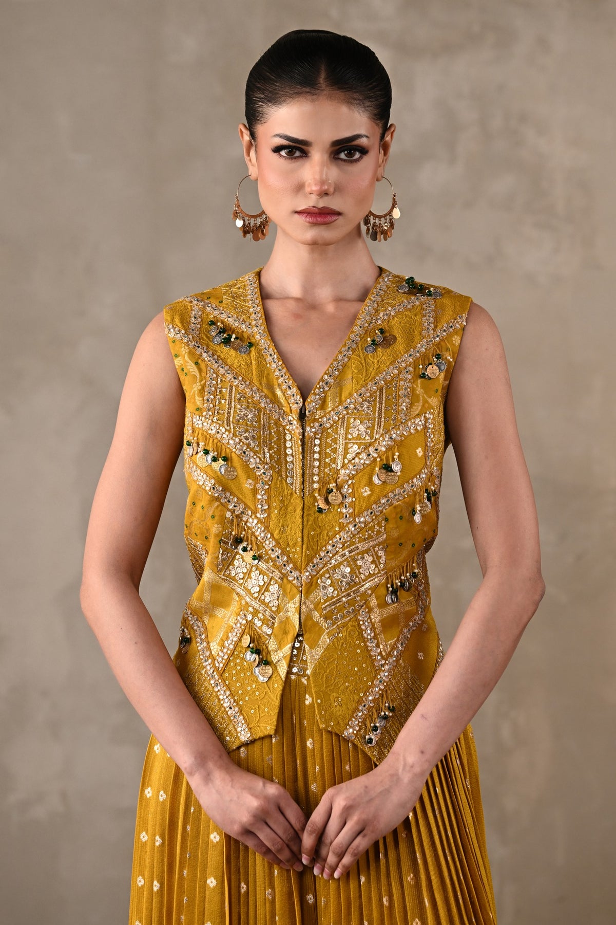 Embellished Tissue Silk Co-Ord Set