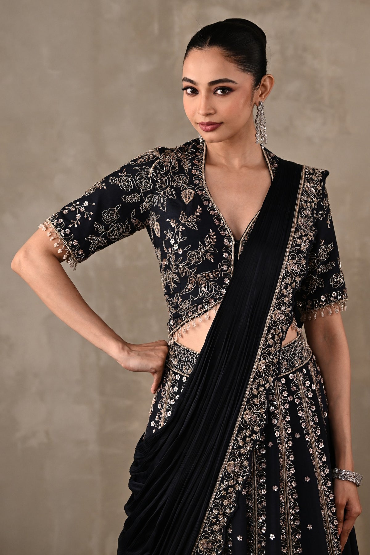 Regal Drape Embellished Lehenga Set