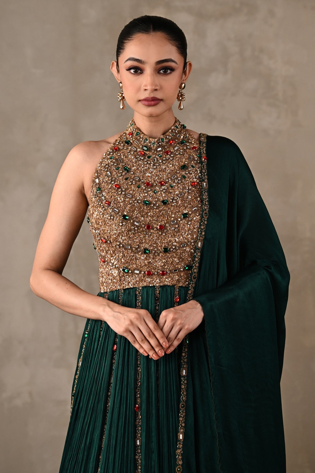 Bejewelled Gown Set